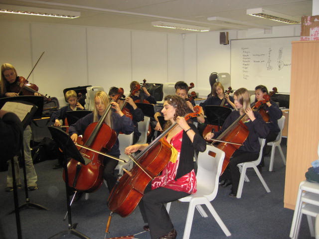 image of the symphony orchestra in rehearsal